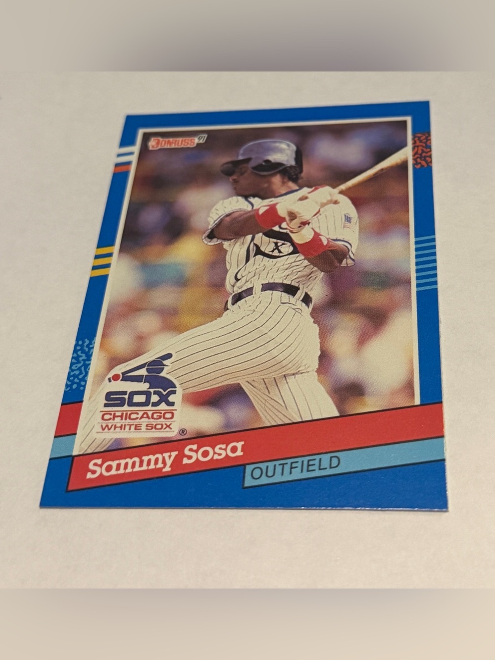 Sammy Sosa 1990 Double Error Donruss Baseball Card Vintage - Picture 5 of 6